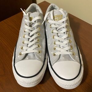 Polka Dot Grey Converse Low Tops Size Women’s US 11
